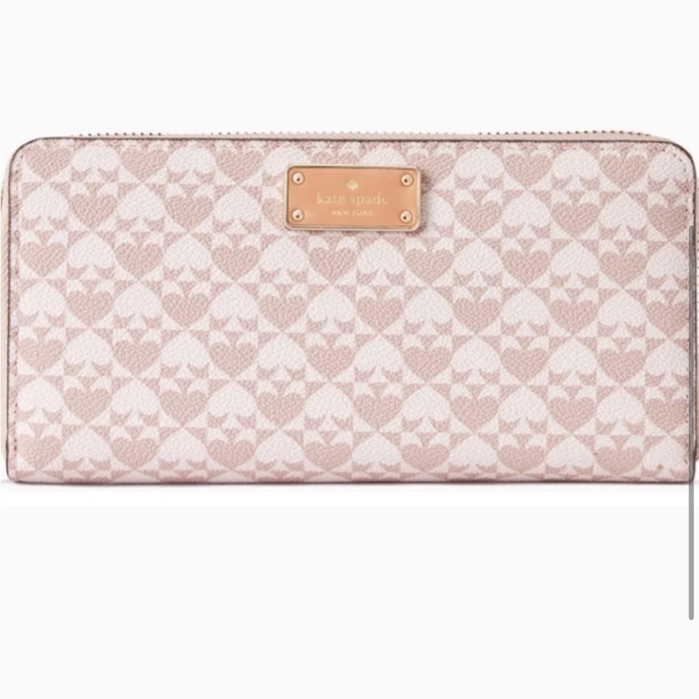 Kate Spade New York Women Penn Place Embossed Neda Zip Around Wallet Rose Cloud